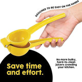 Premium Quality Metal Lemon Squeezer Handheld Juicer Presser Citrus Juice Lime - Red