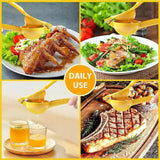 Premium Quality Metal Lemon Squeezer Handheld Juicer Presser Citrus Juice Lime - Red