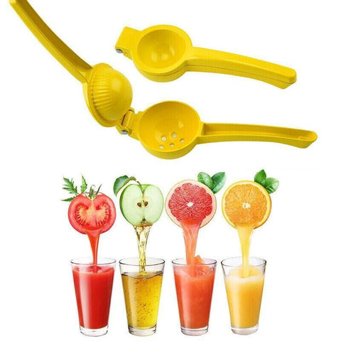Premium Quality Metal Lemon Squeezer Handheld Juicer Presser Citrus Juice Lime - Red