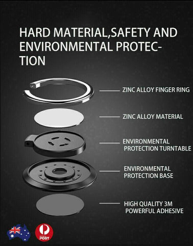 Iring Phone Ring Finger Holder Stand Car Mount Hook For Iphone Ipad Mobile Grip - A4- Rose Gold
