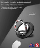 Iring Phone Ring Finger Holder Stand Car Mount Hook For Iphone Ipad Mobile Grip - A10- Blue Grey