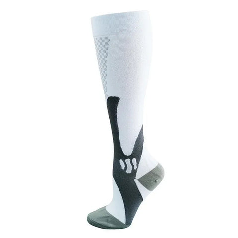 Copper Compression Socks for Running Travel Sports Anti Fatigue Support XXL Unisex - White