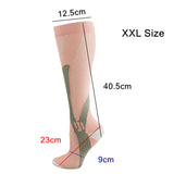 Copper Compression Socks for Running Travel Sports Anti Fatigue Support XXL Unisex - White