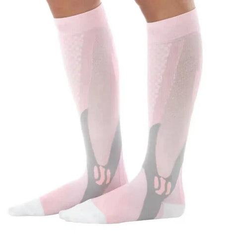 Copper Compression Socks for Running Travel Sports Anti Fatigue Support XXL Unisex - White
