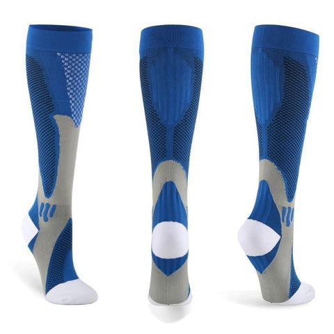Copper Compression Socks for Running Travel Sports Anti Fatigue Support S/M Unisex - Blue