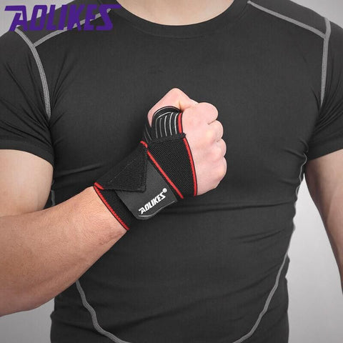 Aolikes 1 Pair Adjustable Wrist Support Wrap Strap Compression Hand Brace Au - Orange (1 Pair)