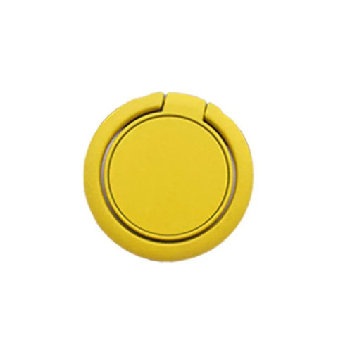 Phone Ring Bracket 360 Degree Rotation Solid Colour Mobile Holder Grip Stand - Yellow