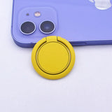 Phone Ring Bracket 360 Degree Rotation Solid Colour Mobile Holder Grip Stand - Yellow