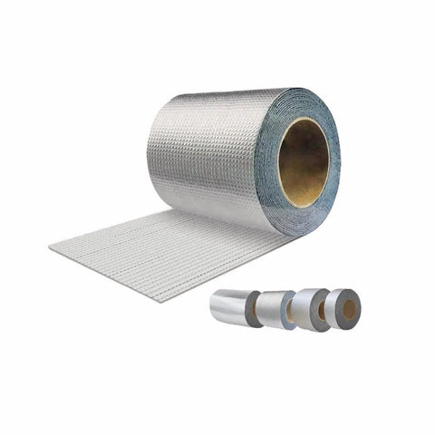 5M Waterproof Tape Butyl Rubber Aluminium Foil Roof Pipe Caravan Repair Flashing - 15cm*5m*1 Unit