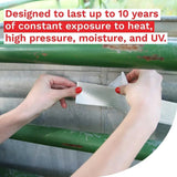 5M Waterproof Tape Butyl Rubber Aluminium Foil Roof Pipe Caravan Repair Flashing - 15cm*5m*1 Unit