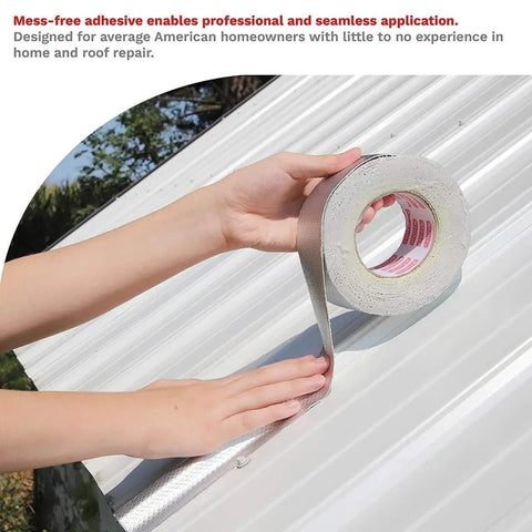 5M Waterproof Tape Butyl Rubber Aluminium Foil Roof Pipe Caravan Repair Flashing - 15cm*5m*1 Unit