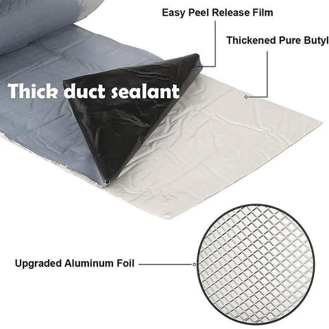 5M Waterproof Tape Butyl Rubber Aluminium Foil Roof Pipe Caravan Repair Flashing - 15cm*5m*1 Unit