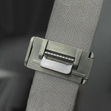 2X Car Shoulder Strap Positioning Clip Buckle Adjuster for Driving Comfort - Black