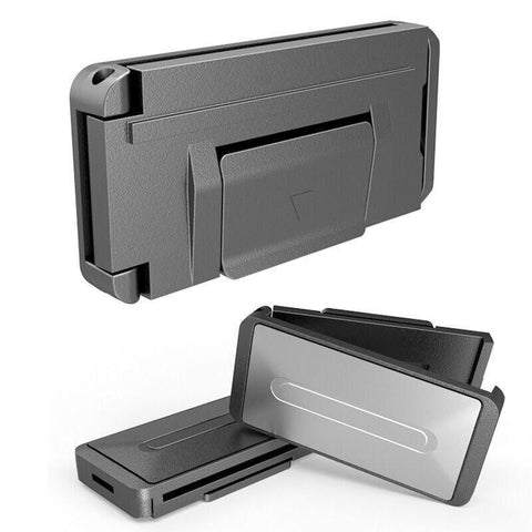 2X Car Shoulder Strap Positioning Clip Buckle Adjuster for Driving Comfort - Black