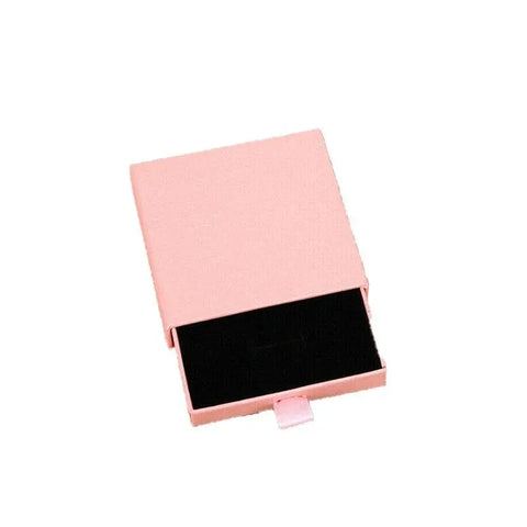 Cardboard Jewellery Gift Boxes Drawer Style Necklace Ring Earring Pendant Bracelet Case - Pink