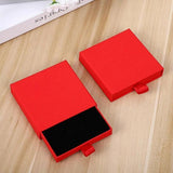 Cardboard Jewellery Gift Boxes Drawer Style Necklace Ring Earring Pendant Bracelet Case - Pink