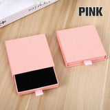 Cardboard Jewellery Gift Boxes Drawer Style Necklace Ring Earring Pendant Bracelet Case - Pink