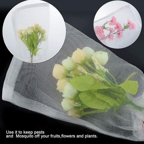 50X Fruit Net Bags Agriculture Garden Vegetable Protection Mesh Insect Proof - 15*25 (50 PCS)