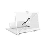 12 Inch Phone Screen Magnifier Folding Amplifier Stand Adjustable 3D Holder - White