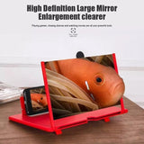 12 Inch Phone Screen Magnifier Folding Amplifier Stand Adjustable 3D Holder - White
