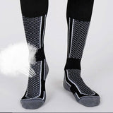 Men Women Long Warm Breathable Ski Socks Thicken Winter Sports Socks - Pink&White(33-39)