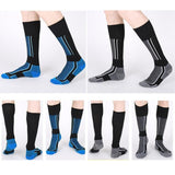 Men Women Long Warm Breathable Ski Socks Thicken Winter Sports Socks - Pink&White(33-39)