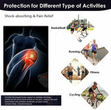 Aolikes Knee Strap Patella Jumper Gel Runner Tennis Sports Brace Support - Blue
