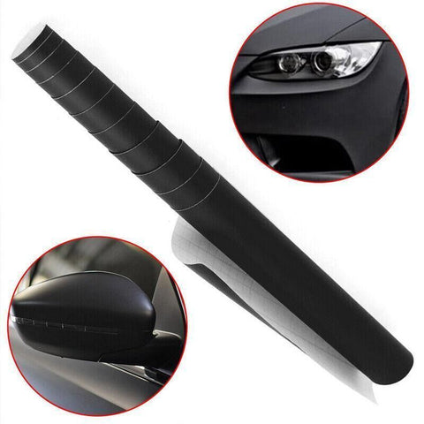 152 x 30CM Car Vinyl Wrap Carbon Fiber Matt Satin Glossy Multi Color Car Tint Car Sticker - Glossy Black