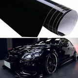 152 x 30CM Car Vinyl Wrap Carbon Fiber Matt Satin Glossy Multi Color Car Tint Car Sticker - Glossy Black