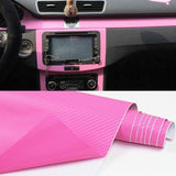 152 x 30CM Car Vinyl Wrap Carbon Fiber Matt Satin Glossy Multi Color Car Tint Car Sticker - Glossy Black