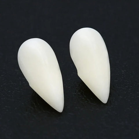 Cosplay Vampire Fangs Fake Teeth for Halloween Costume Party Dress Up 2PCS Prop Set - 13mm-1Piar