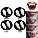 Cosplay Vampire Fangs Fake Teeth for Halloween Costume Party Dress Up 2PCS Prop Set - 15mm-1Piar