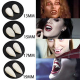 Cosplay Vampire Fangs Fake Teeth for Halloween Costume Party Dress Up 2PCS Prop Set - 17mm-1Piar