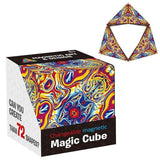 Variety Changeable Magnetic Magic Cube 3D Hand Flip Puzzle Anti Stress Toys Gift - Flame Pattern