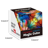 Variety Changeable Magnetic Magic Cube 3D Hand Flip Puzzle Anti Stress Toys Gift - Flame Pattern