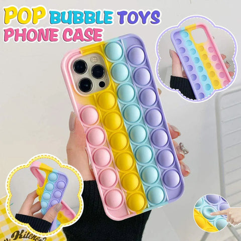 Rainbow Pop Fidget Toys Push It Bubble Phone Case For iPhone 7 8 Plus X XR 11 12 Pro Max - iPhone 13ProMAX