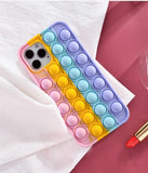 Rainbow Pop Fidget Toys Push It Bubble Phone Case For iPhone 7 8 Plus X XR 11 12 Pro Max - iPhone 13ProMAX
