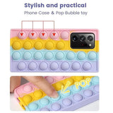 Rainbow Pop Fidget Toys Push It Bubble Phone Case For iPhone 7 8 Plus X XR 11 12 Pro Max - iPhone 13Pro