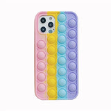 Rainbow Pop Fidget Toys Push It Bubble Phone Case For iPhone 7 8 Plus X XR 11 12 Pro Max - iPhone XS MAX