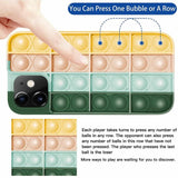 Blue-White Pop Fidget Toys Push It Bubble Phone Case For Iphone - iPhone 12Pro