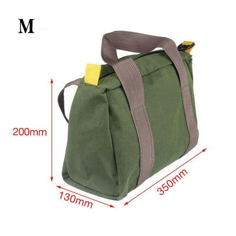 S/M/L Waterproof Tool Bag Portable Storage Toolkit Hand Heavy Case Canvas Duty - S(30*12*18CM)