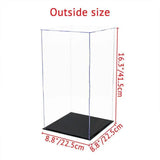 Acrylic Display Case Clear Box Dustproof Large Self-Install Cars Trucks - 17.3x12.5x24.7CM