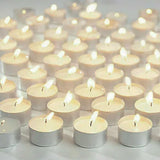 Tealight Candles 10 or 50 Pack Unscented Long Burning for Wedding Party Decor - White- 2 Hours10PCS