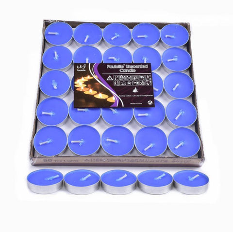 Tealight Candles 10 or 50 Pack Unscented Long Burning for Wedding Party Decor - White- 2 Hours10PCS