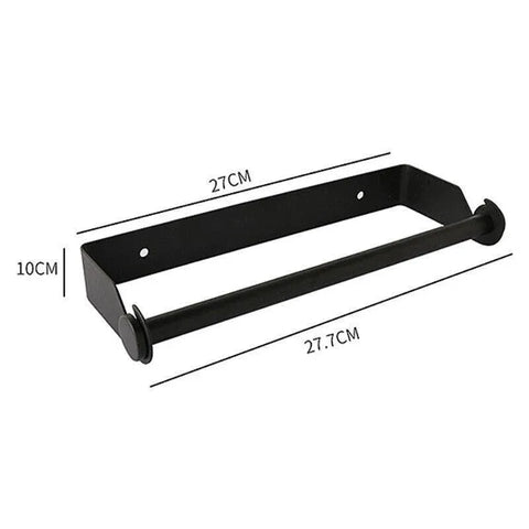 Paper Towel Holder Under Cabinet Wall Mount Stainless Steel Rack Kitchen - Silver