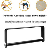 Paper Towel Holder Under Cabinet Wall Mount Stainless Steel Rack Kitchen - Silver