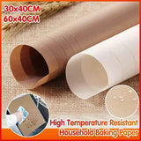 High Temperature Resistant Household Baking Paper Baking Sheet Cloth Non-Stick - White 30*40CM