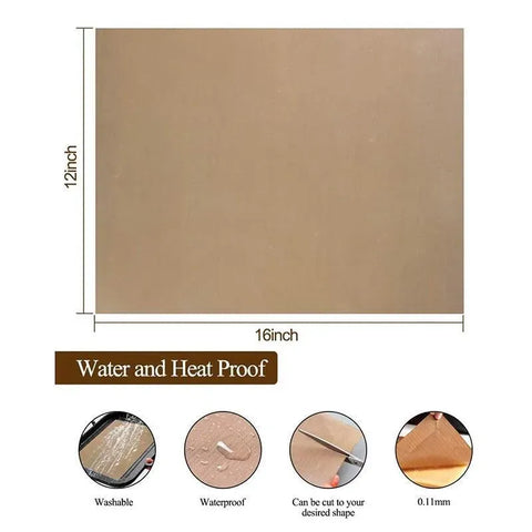 High Temperature Resistant Household Baking Paper Baking Sheet Cloth Non-Stick - White 30*40CM