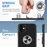 Iring Phone Ring Finger Holder Stand Car Mount Hook For Iphone Ipad Mobile Grip - A15-Rose Gold