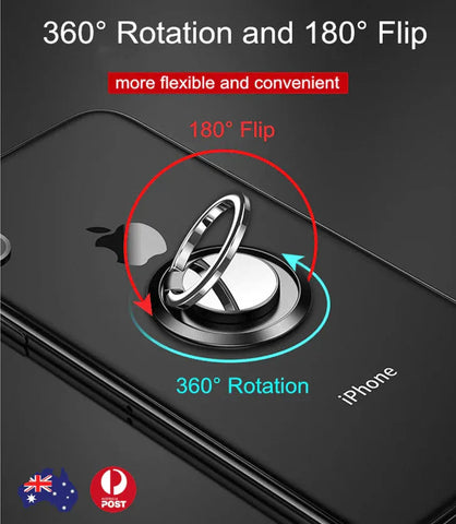 Iring Phone Ring Finger Holder Stand Car Mount Hook For Iphone Ipad Mobile Grip - A15-Rose Gold